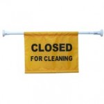 SAFETY POLE FOR BLOCKING DOORS ¨CLOSED FOR CLEANING¨